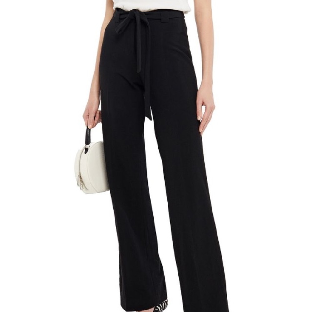 BA&SH belted twill straight leg pants